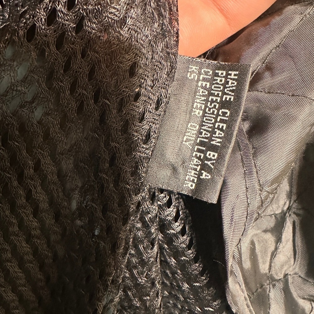 VTG NOS Western Cowboy Woven Trim Black Leather Bikercore Mens Small Streetwear - Picture 15 of 16